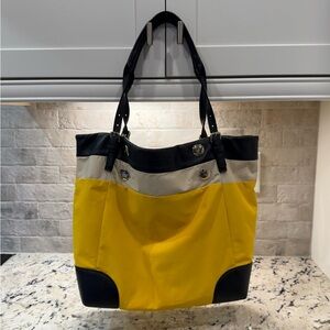 Kate Spade EUC Vintage Yellow & Black Tote